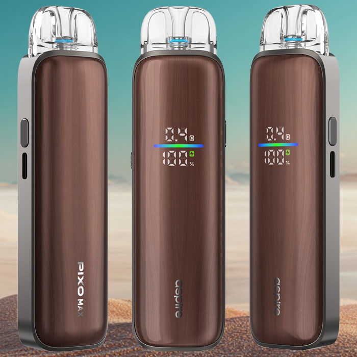 E-Zigaretten Set ASPIRE Pixo Max 2600mAh braun (wood grain)