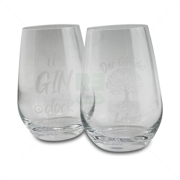 2er Gin-Gläser mit Gravur