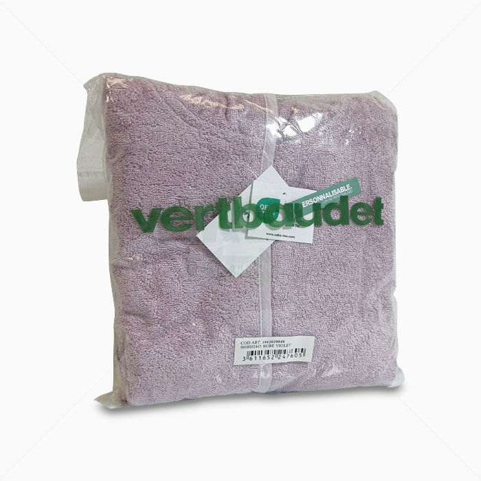 Kinderbademantel verbaudet mit Kapuze robe violet