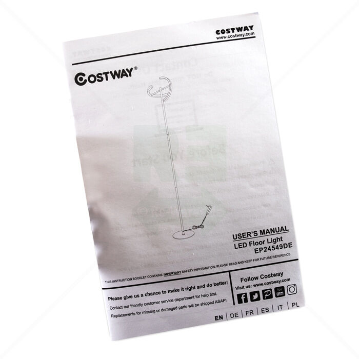 Stehlampe Costway LED dimmbar Stehlampe Costway LED dimmbar