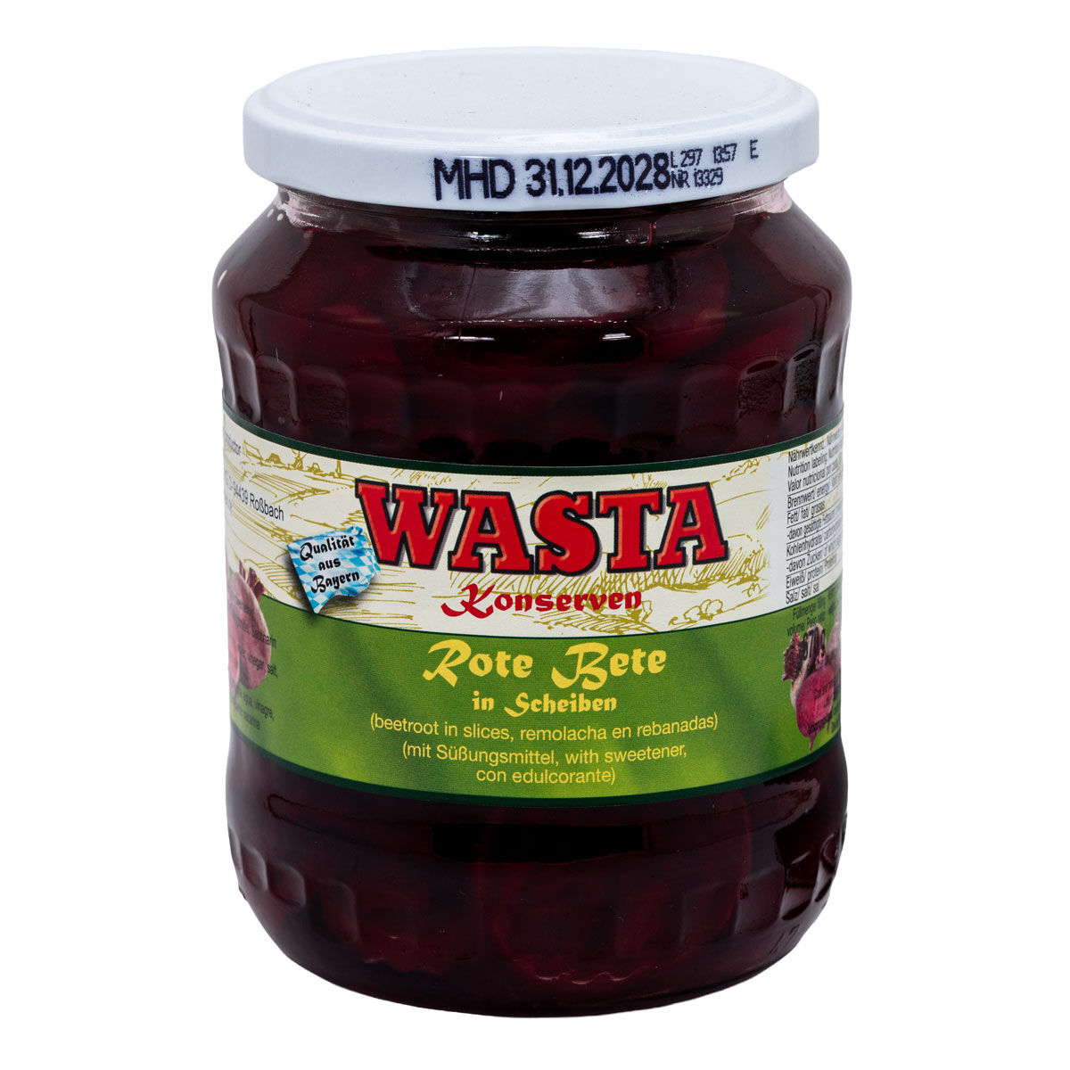 Rote Bete Scheiben im Glas 720ml von WASTA