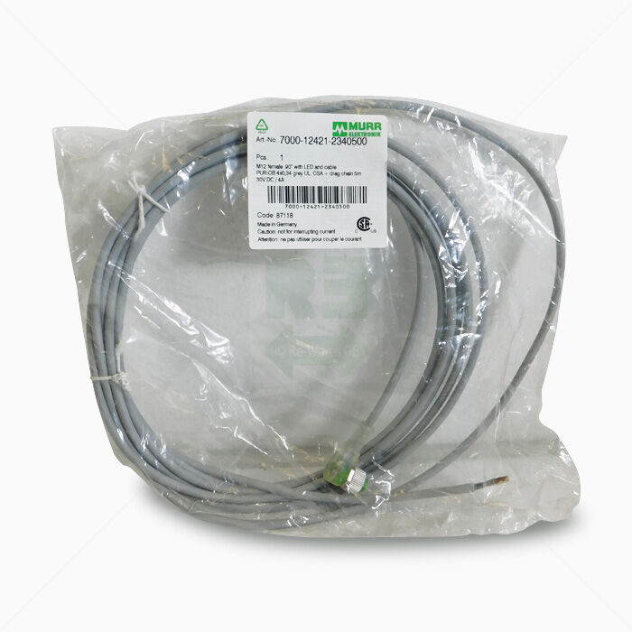 Verbindungsleitung Murr Elektronik 7000-12421-2340500 M12 Buchse gewinkelt mit LED offenes Ende