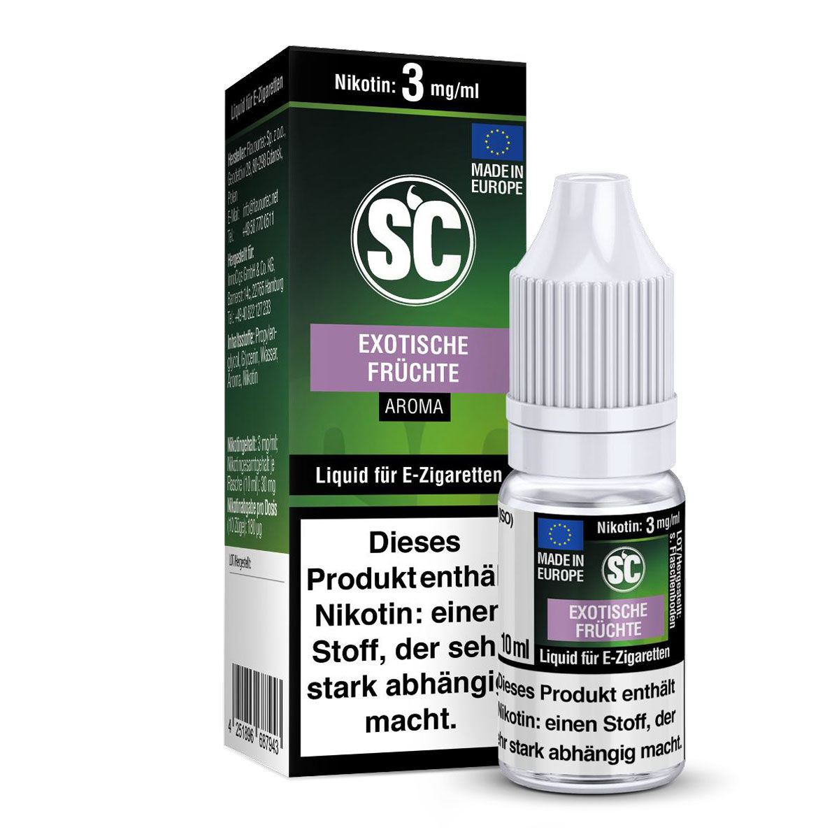 SC Liquid Exotische Früchte 10 ml – 3 mg/ml