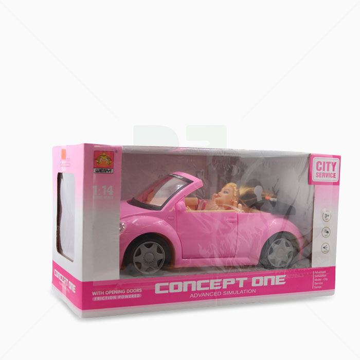 Cabrio mit Soundeffekte + Puppe LEAN Toys Concept One