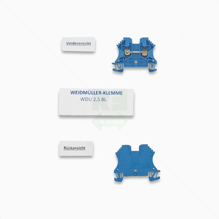 Klemme Weidmüller WDU2,5 BL Durchgangs-Reihenklemme, 2,5mm², blau