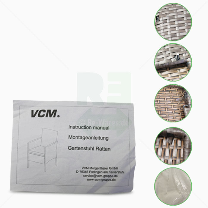 Gartenstuhl vidaXL VCM 4er-Set | braun