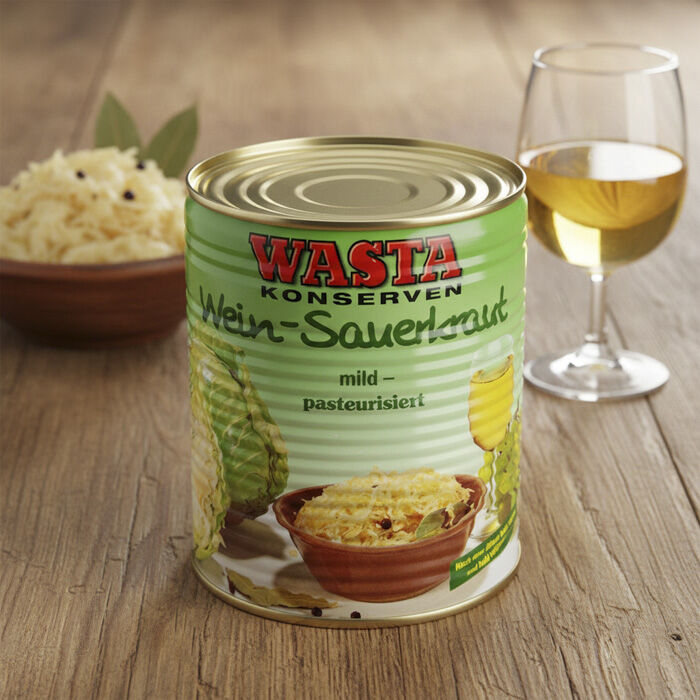 Weinsauerkraut mild in Dose 850ml von WASTA