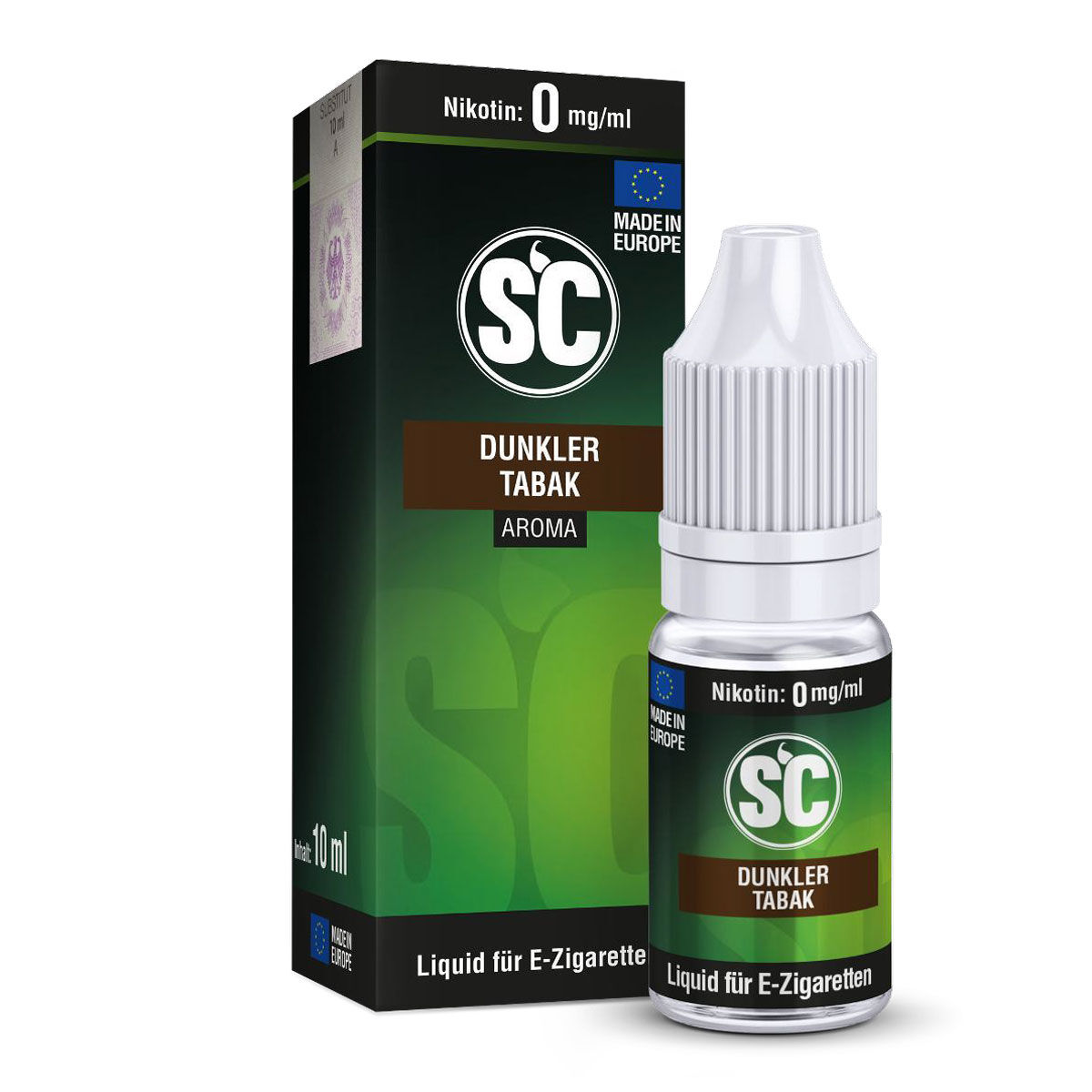 SC Liquid Dunkler Tabak (Strong Gold) 0 mg/ml, 10 ml