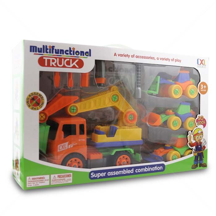 Baufahrzeuge Set LEAN Toys TRUCK | orange