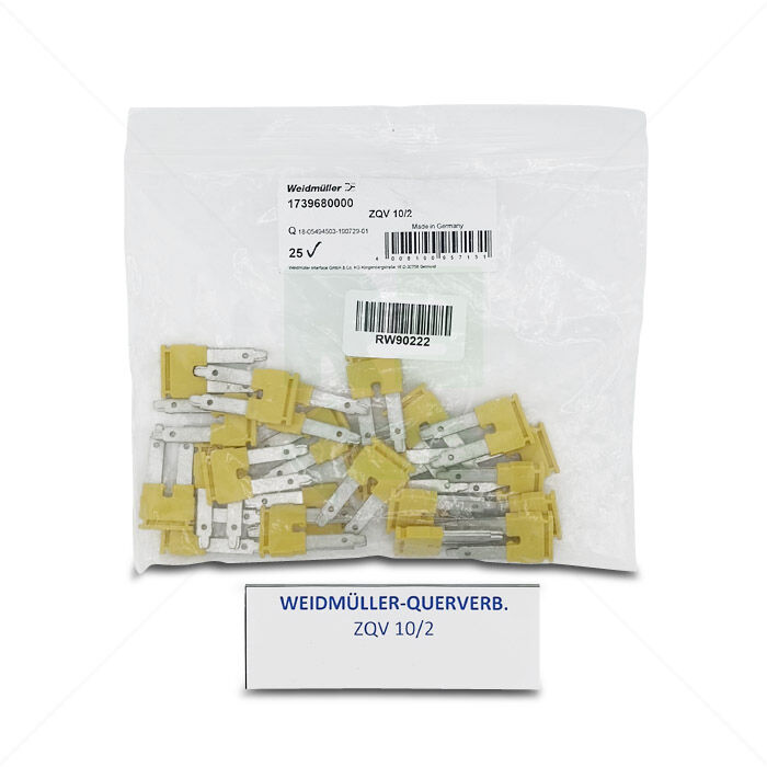 Querverbinder Weidmüller 1739680000 ZQV 10/2 querverbinder, gelb 25 Stück