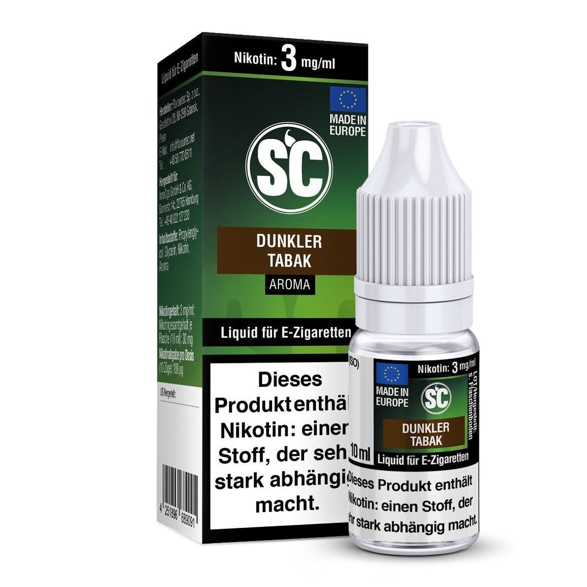 SC Liquid Dunkler Tabak (Strong Gold) 03 mg/ml 10 ml