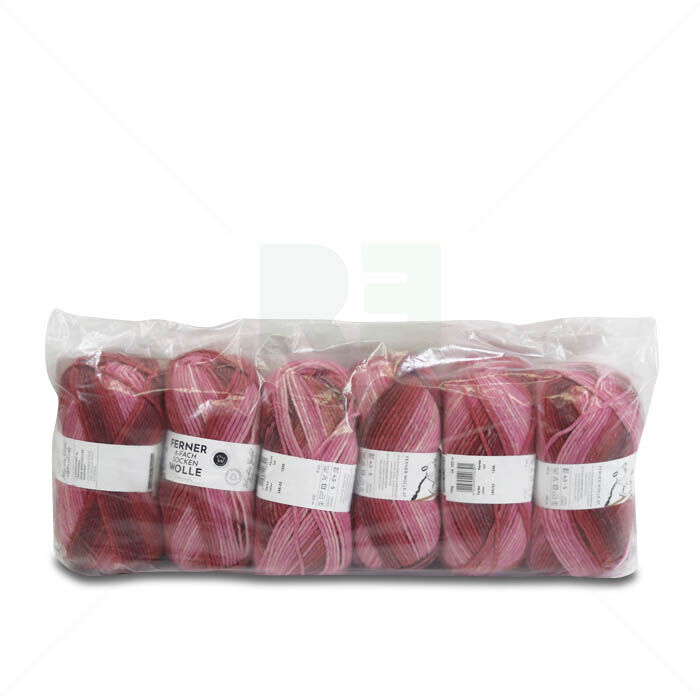 Sockenwolle Ferner 6er Pack mit Merinowolle pink