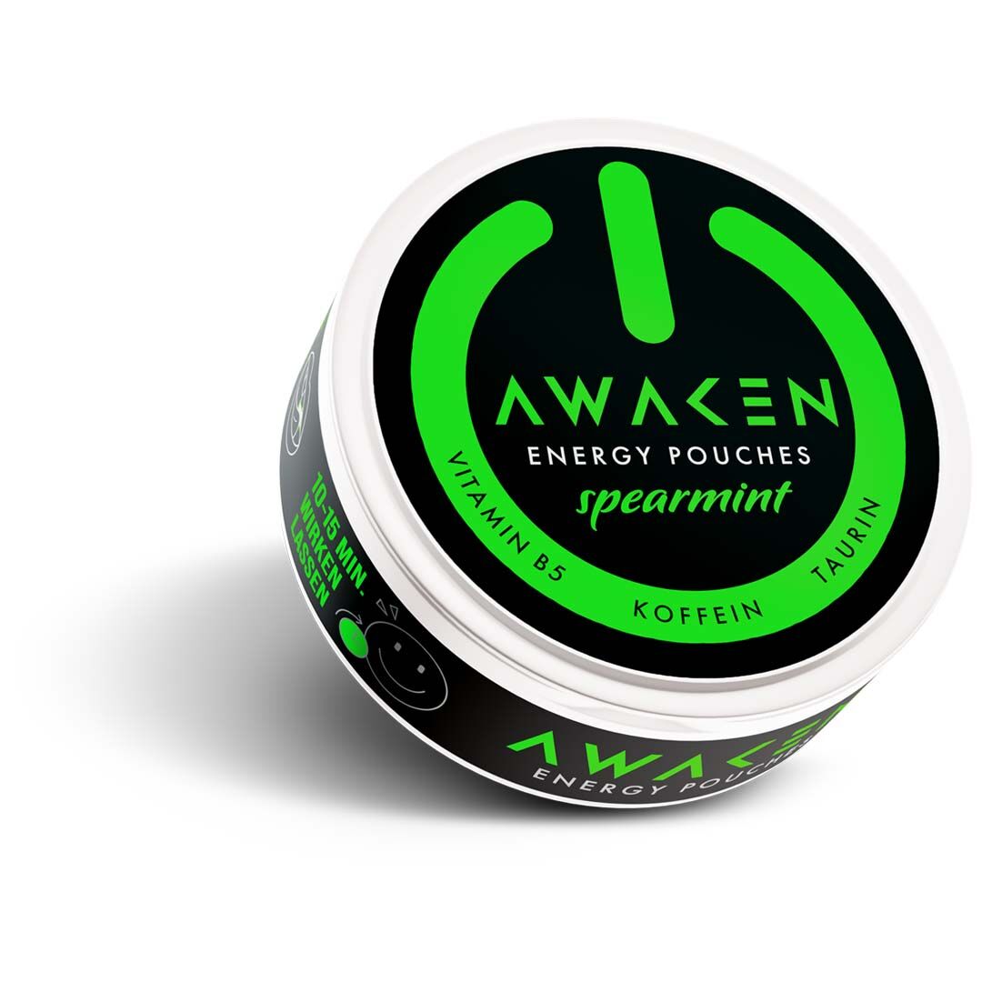 AWAKEN Energy Pouches Spearmint 50 mg/g – 20 Beutel