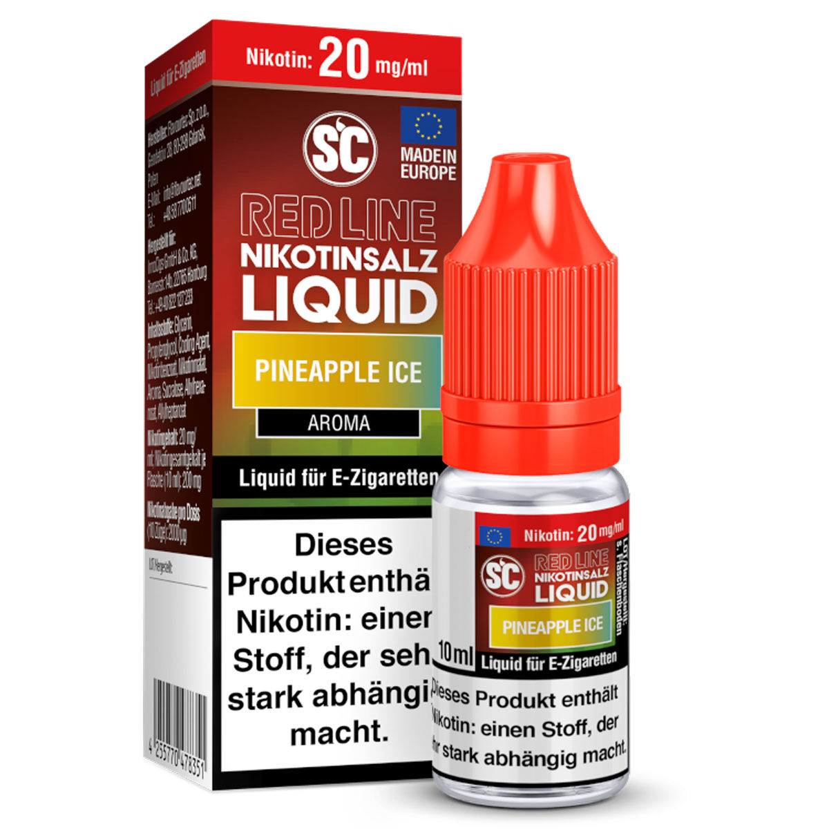 SC Red Line Pineapple Ice Nikotinsalz-Liquid 20 mg/ml 10 ml