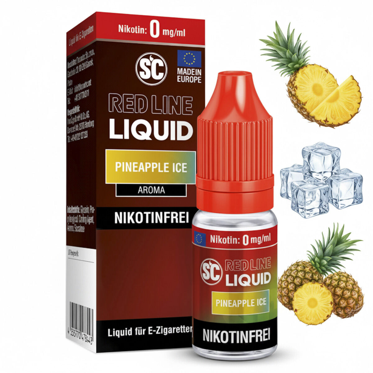 SC Red Line Pineapple Ice Nikotinsalz-Liquid 0 mg/ml, 10 ml