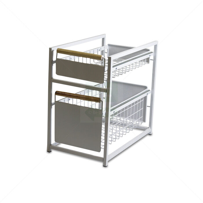 Regal mit ausziehbaren Körben 40x39x24 cm weiß