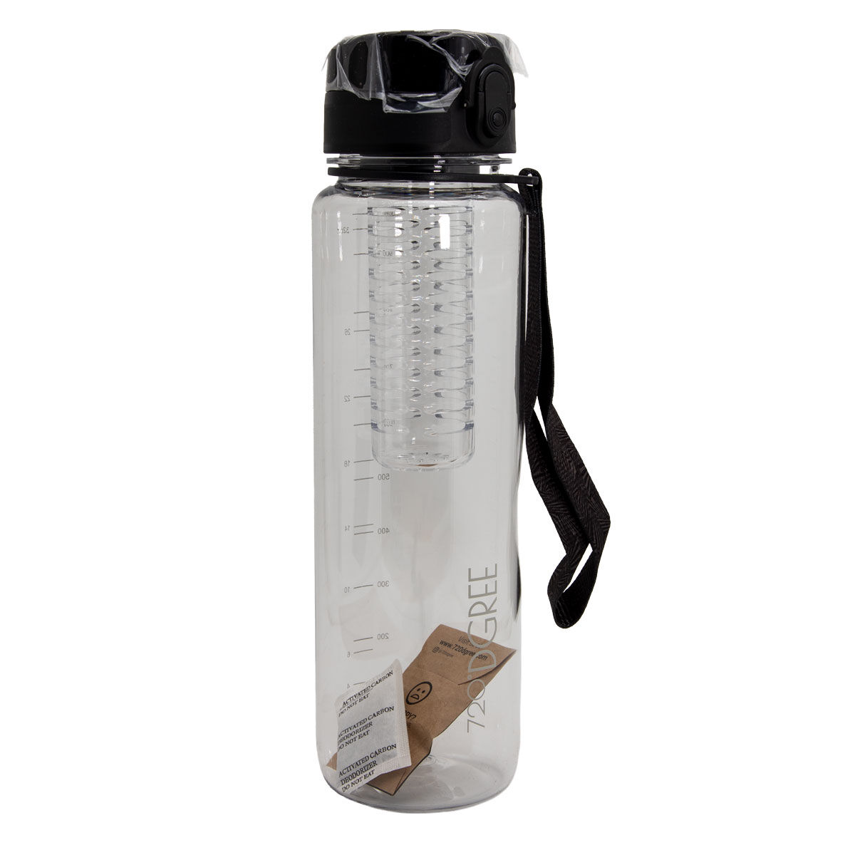 Trinkflasche 720°DGREE uberBottle crystalClear 1 l mit Fruchteinsatz – Snow White