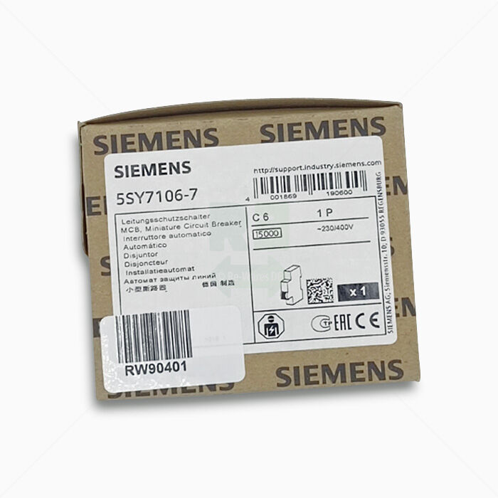 Leitungsschutzschalter Siemens 5SY7106-7 C6A 1-polig 15kA