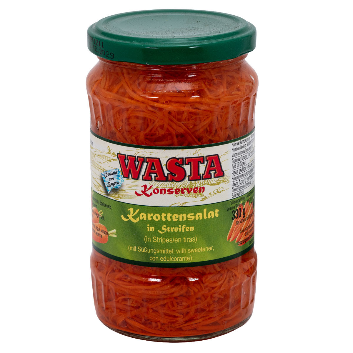 Karottensalat Streifen im Glas 370ml von WASTA