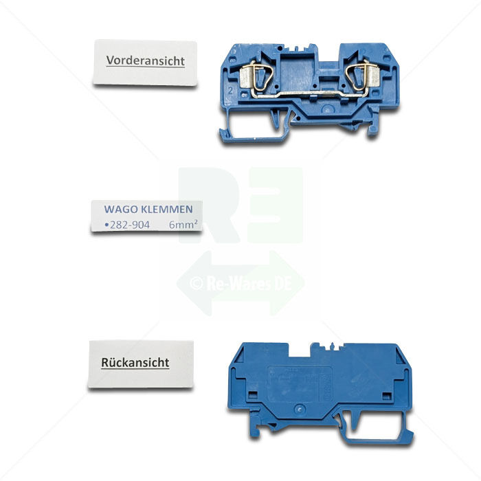 Klemme Wago 282-904 2-Leiter-Durchgangsklemme 6mm² blau