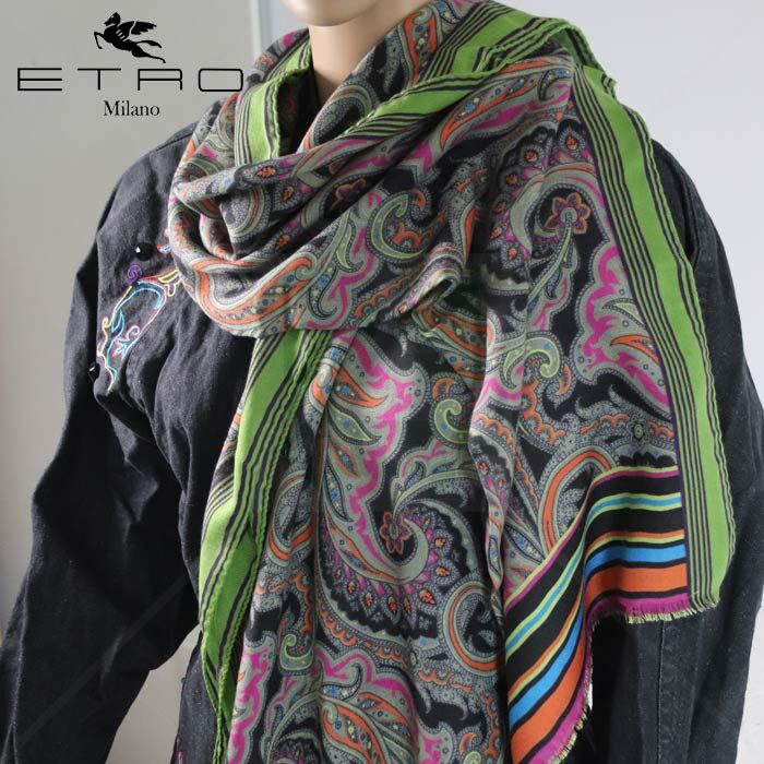 Schal Seide-Wolle ETRO Shaal-Nur 200 x 68 cm