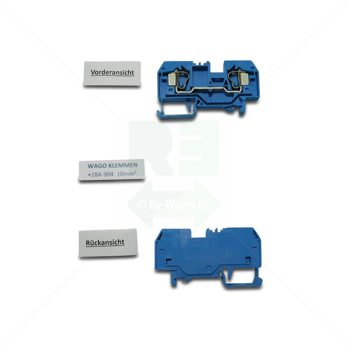 Klemme Wago 284-904 2-Leiter-Durchgangsklemme 10mm² blau