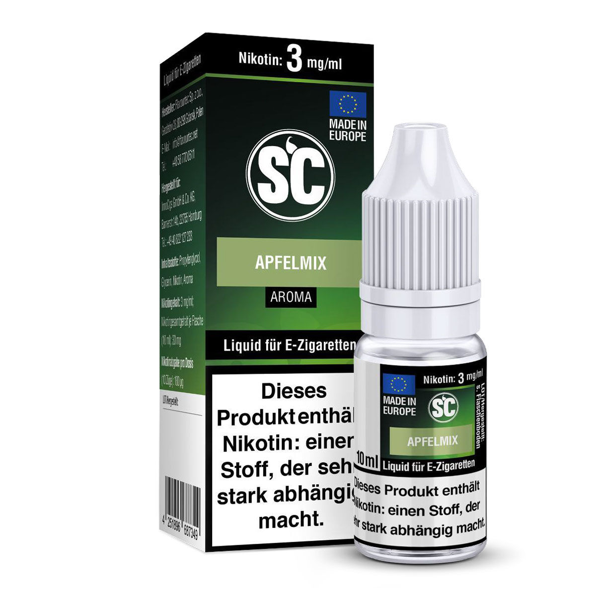 SC Liquid Apfelmix 10 ml mit 3 mg/ml Nikotin