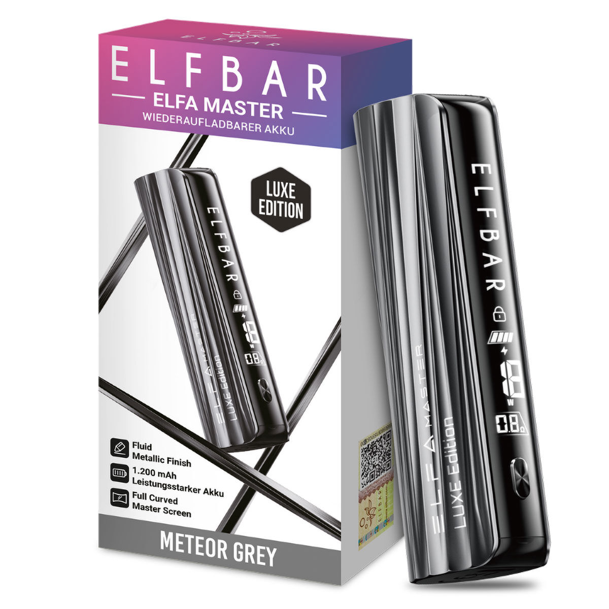 E-Zigaretten Akku ELFBAR Elfa Master Luxe 1200mAh meteor-grey (grau)