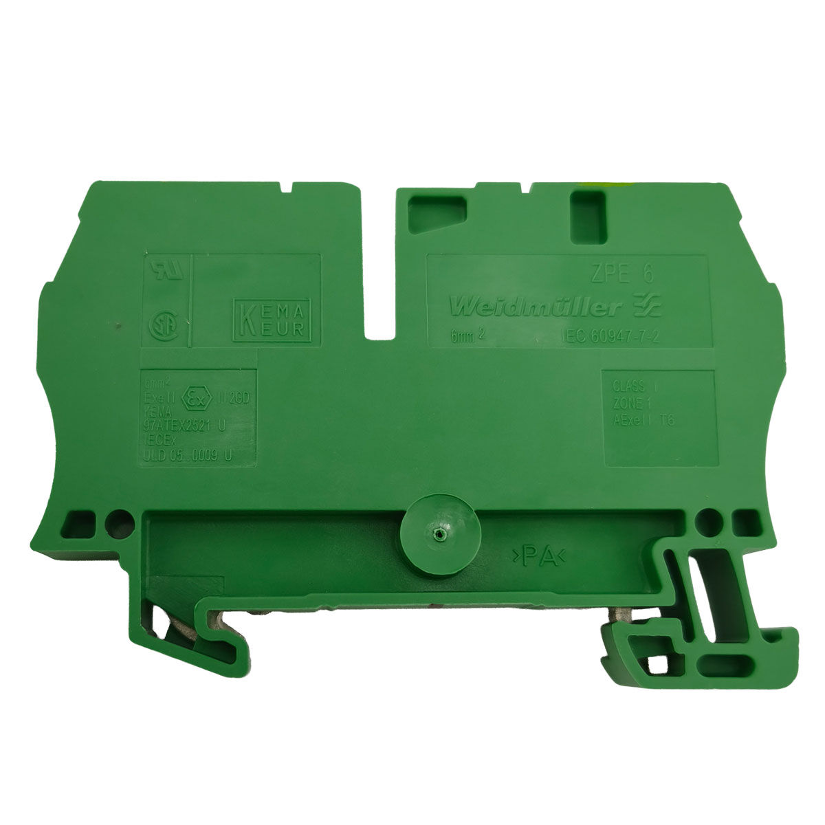 Schutzleiterklemmen Weidmüller ZPE 6 1608670000 6 mm² grün/gelb – 20 Stück
