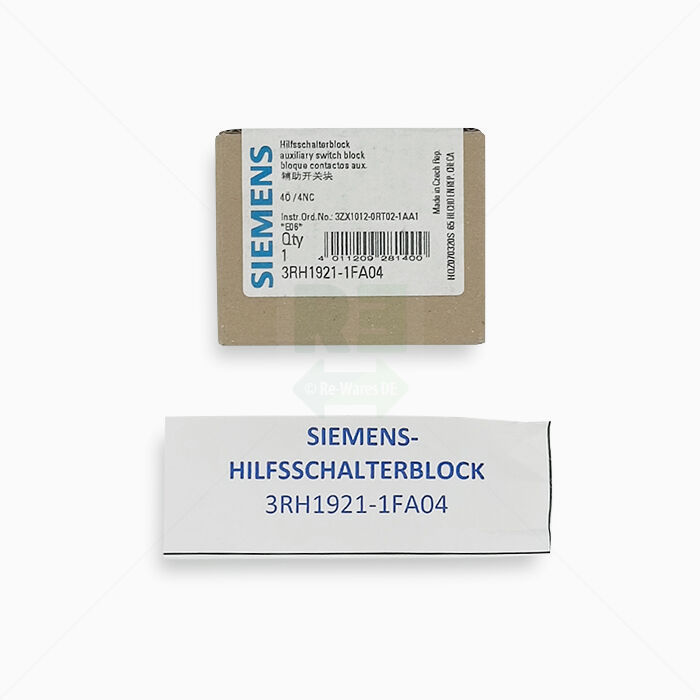 Hilfsschalterblock Siemens 3RH1921-1FA04 Hilfsschalterblock
