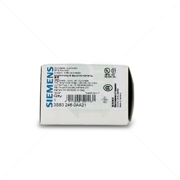 Druckknopfschalter Siemens 3SBS246-0AA21 rund rot