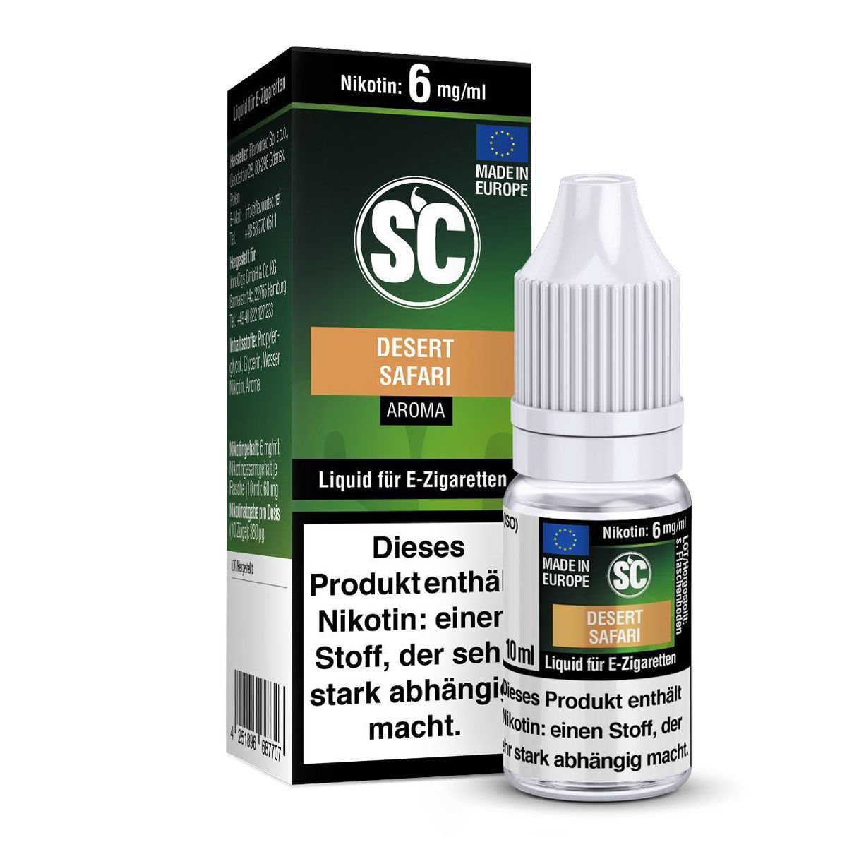 Liquid Desert Safari Tabak SC 10ml 06 mg/ml (mittel)