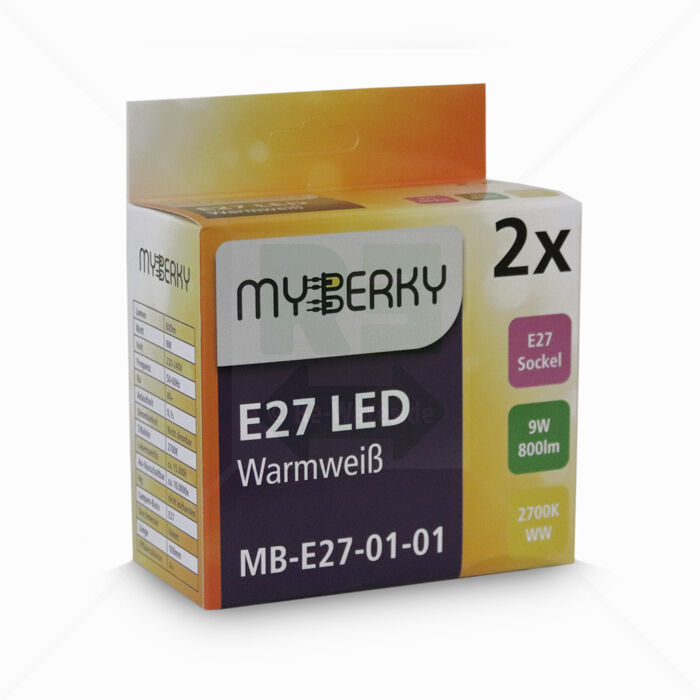 LED Glühbirne MY BERKY MB-E27-01-01 E27 Warmweiß LED Glühbirne MY BERKY MB-E27-01-01 E27 Warmweiß