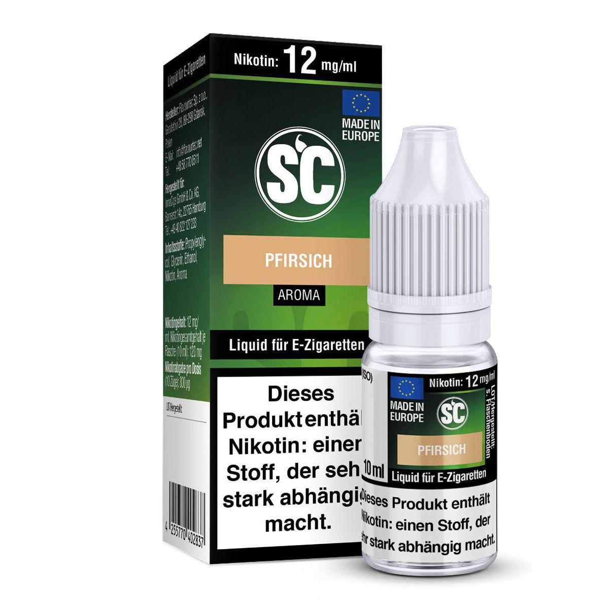Liquid Pfirsich SC 10ml 12 mg/ml (stark)