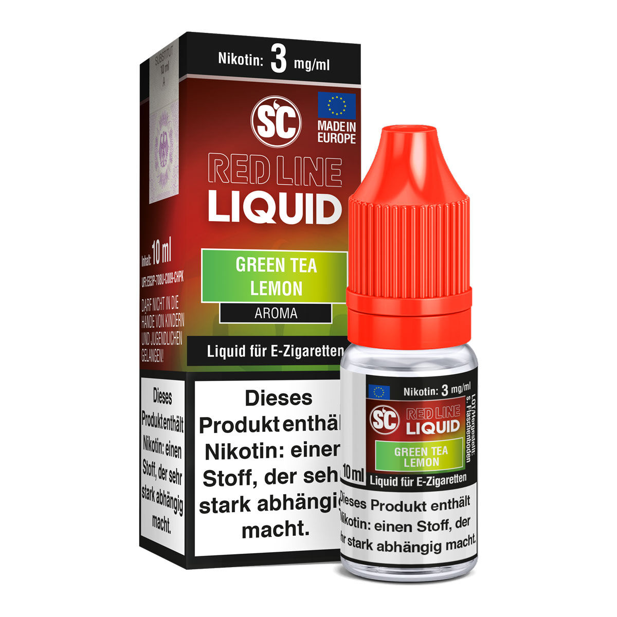 SC Red Line Green Tea Liquid 10 ml – 3 mg/ml
