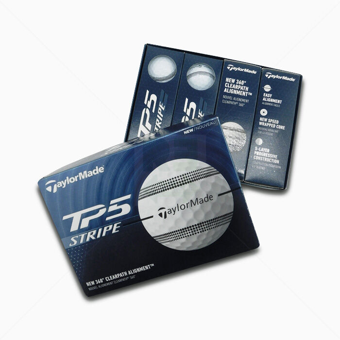TaylorMade Golfbälle TP5 Stripe - 12er Pack weiß gestreift