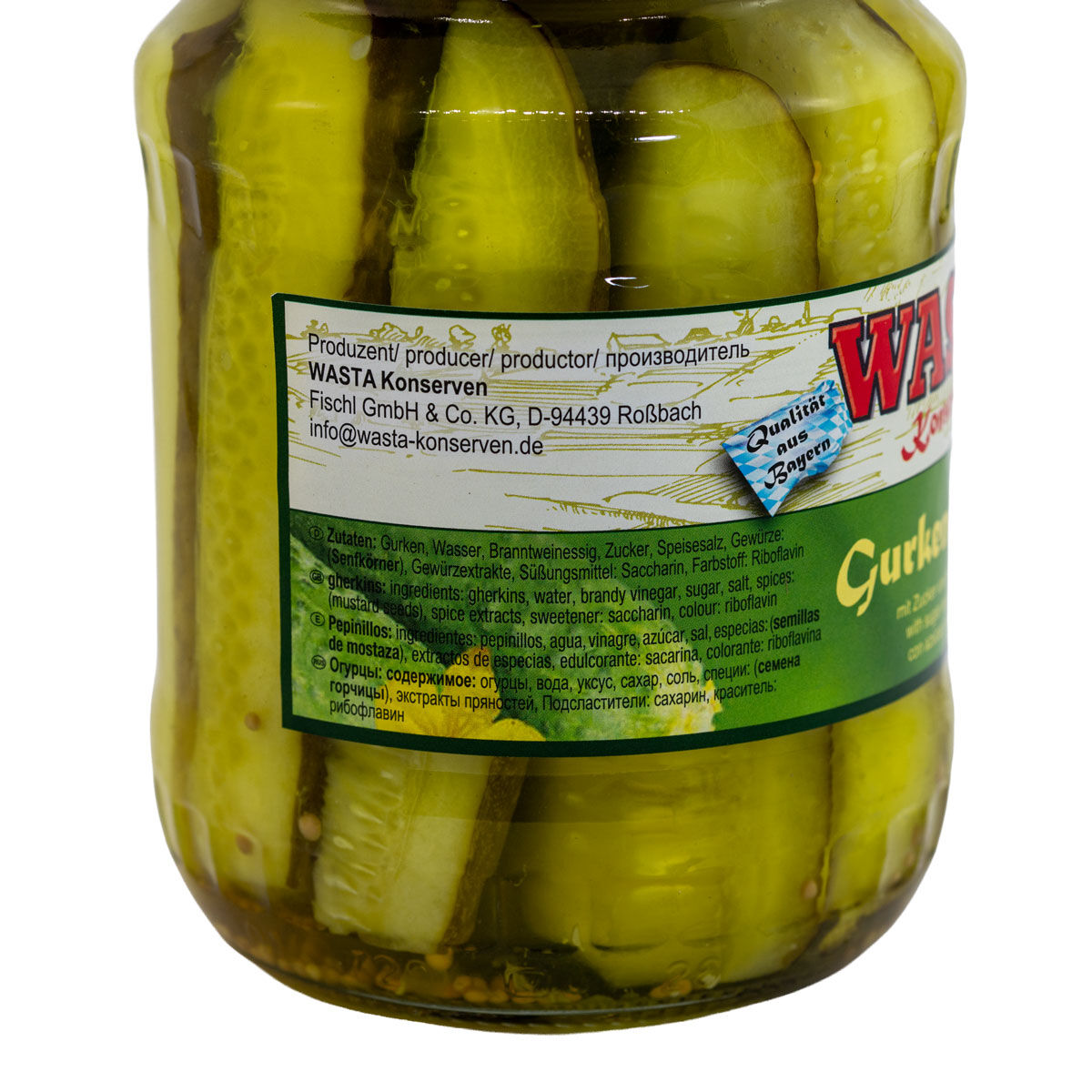 WASTA Gurkensticks im Glas 720 ml – 670 g