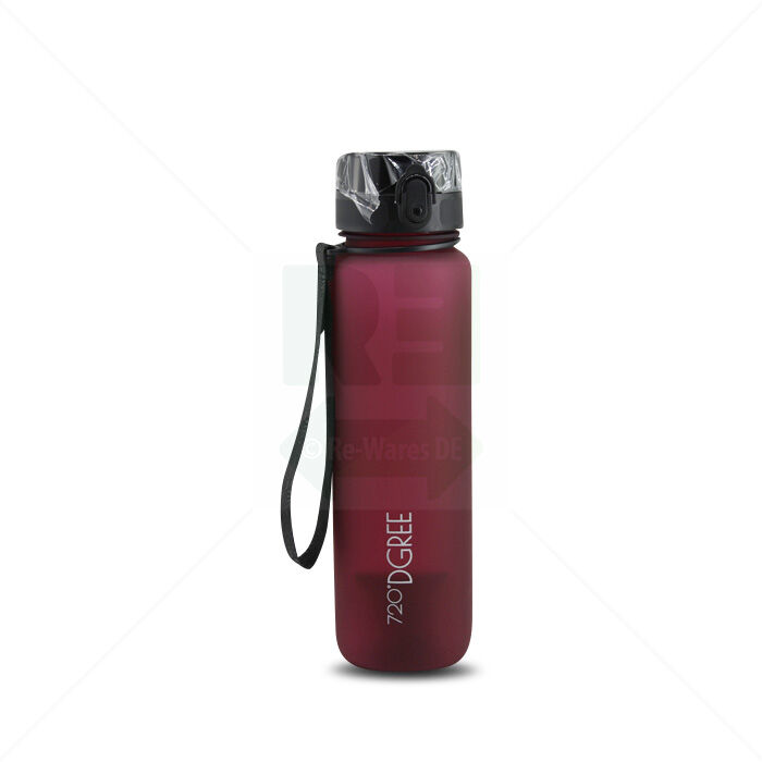 Trinkflasche 720°DGREE uberBottle softTouch aus Tritan 1000 ml Rot Violett