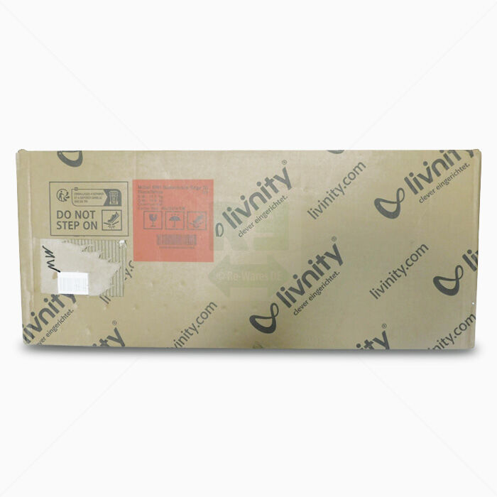 Badschrank Edge Schwarz 30 x 189.5 cm mit 2 Türen und 3 Fächer