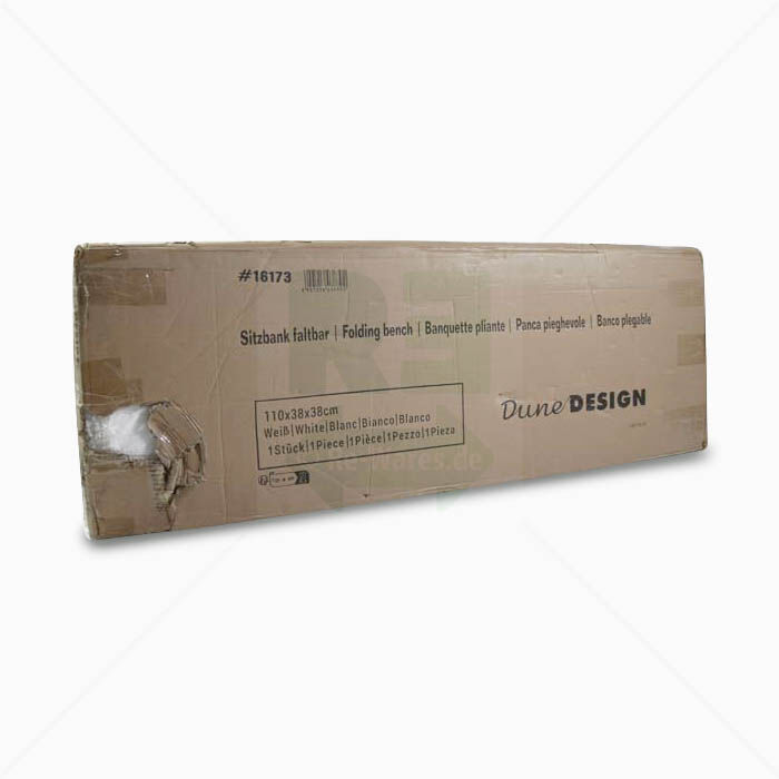 Faltbare Sitzbank mit Stauraum 3 Fächer 120l Stauraum DuneDesign weiß Faltbare Sitzbank mit Stauraum 3 Fächer 120l Stauraum DuneDesign weiß
