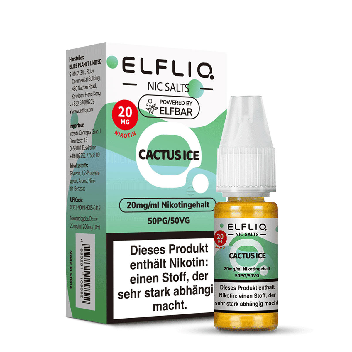 Liquid Nikotinsalz Cactus Ice ELFLIQ 10ml 20mg/ml (stark)