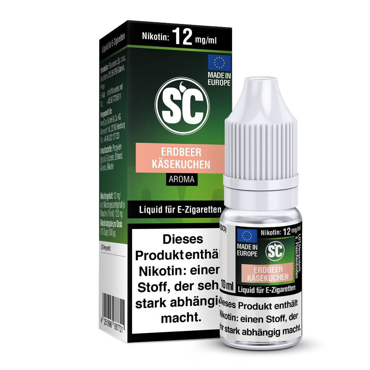Liquid Erdbeer Käsekuchen SC 10ml 12 mg/ml (stark)