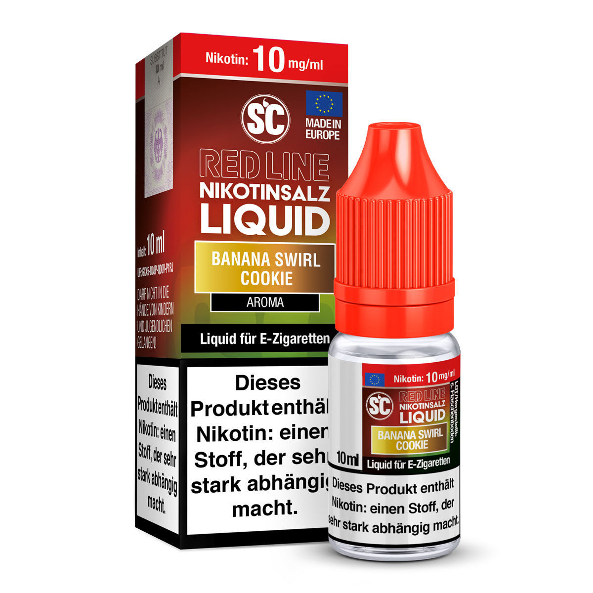 SC Red Line Banana Swirl Cookie Nikotinsalz-Liquid 10 mg/ml 10 ml
