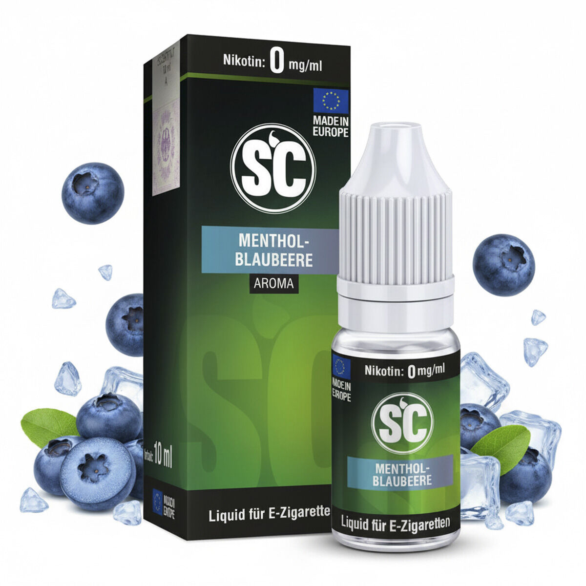 SC Liquid Menthol Blaubeere 10 ml – 0 mg/ml nikotinfrei