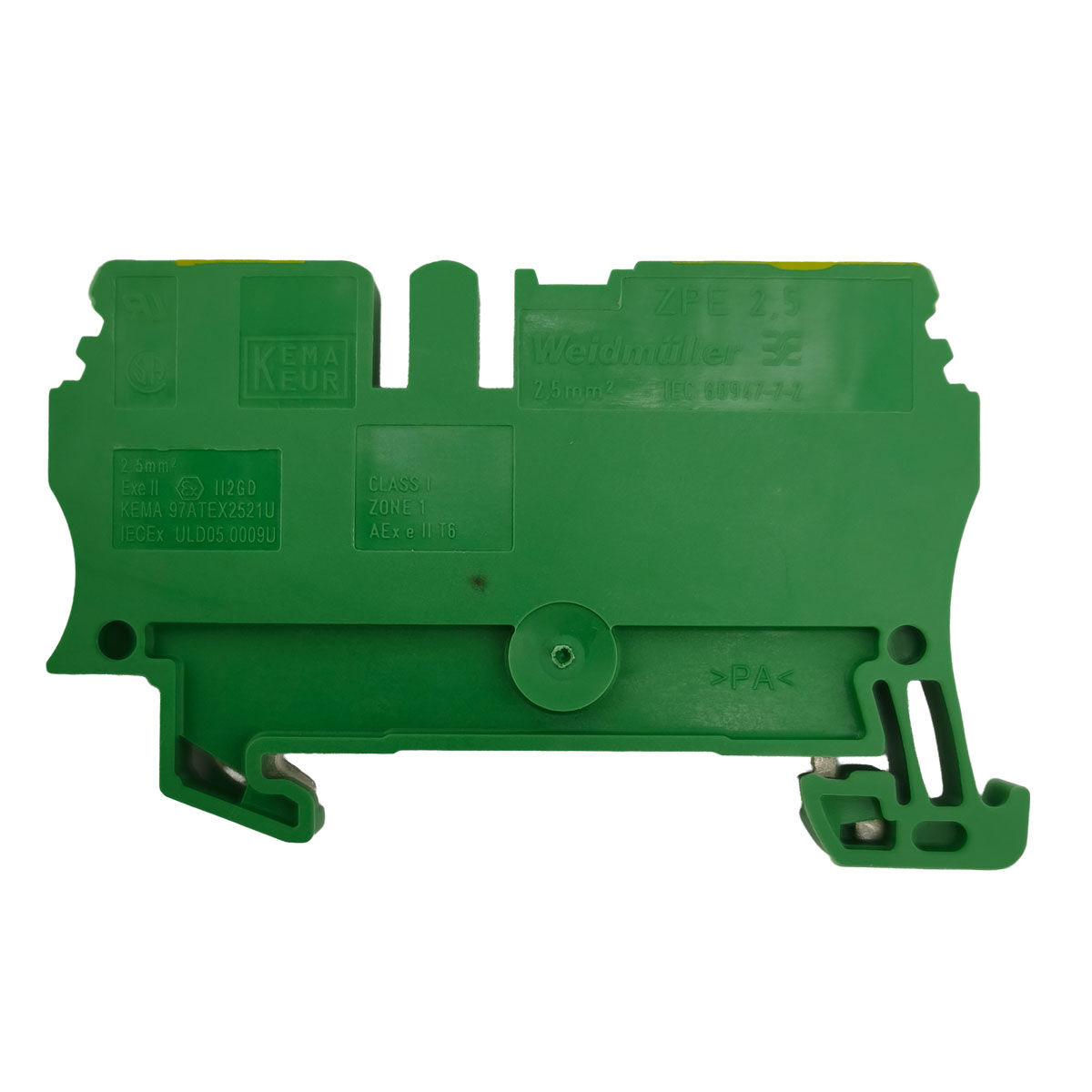 Schutzleiterklemmen Weidmüller ZPE 2.5 1608640000 2,5 mm² grün/gelb – 44 Stück