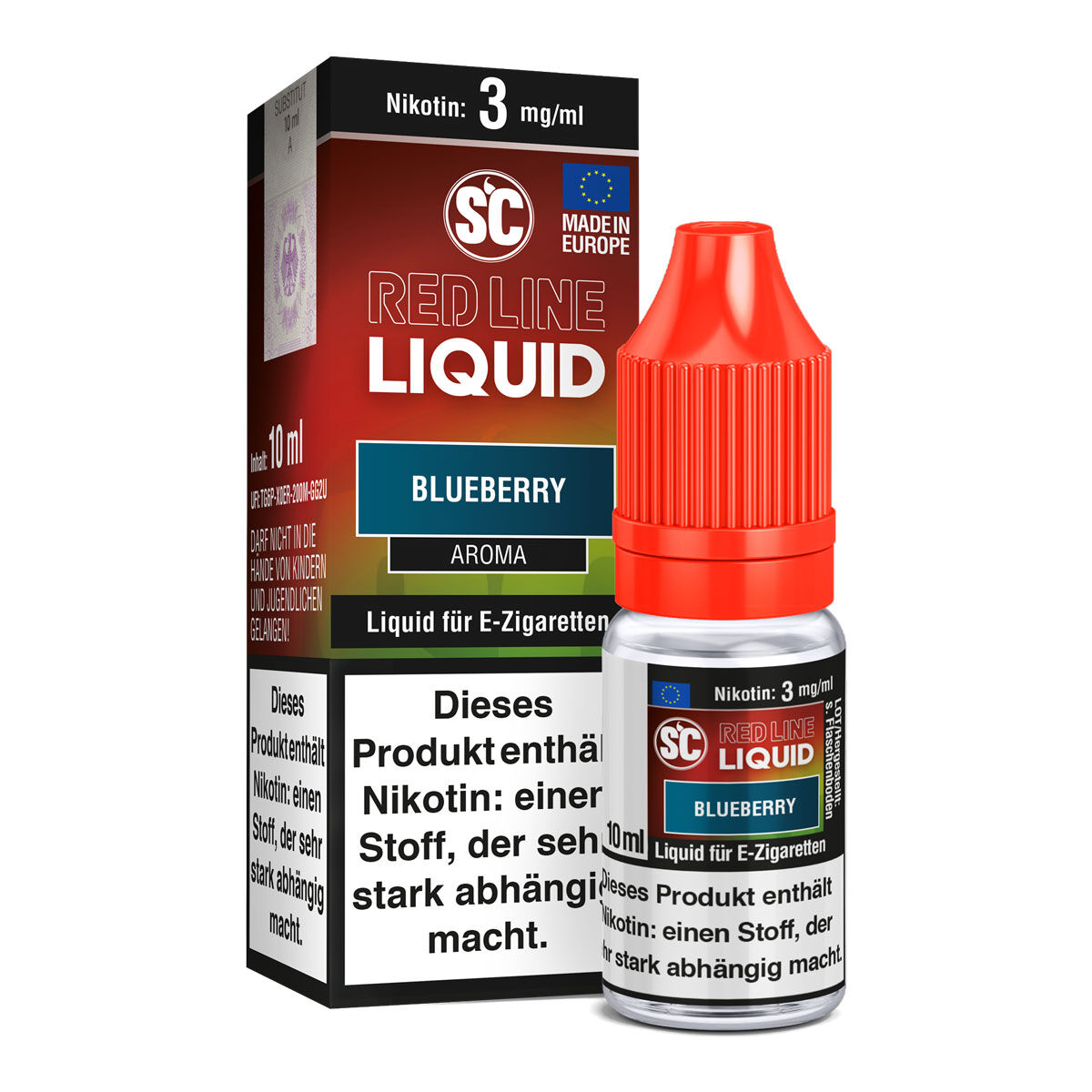 Liquid Red Line Blueberry 10 ml – 3 mg/ml Blaubeere & Cooling