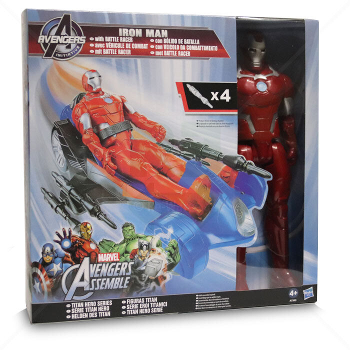 Actionfigur Hasbro Marvel Avengers Titan Heroes Iron Man mit Battle Racer