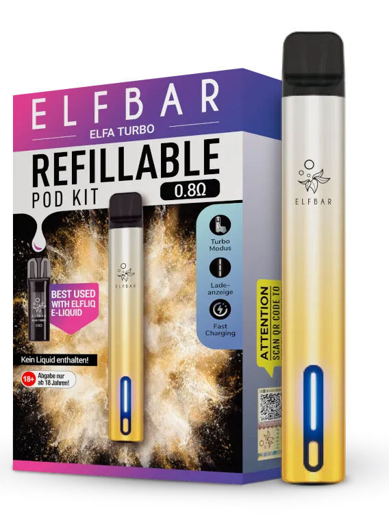 E-Zigaretten Set ELFBAR Elfa Turbo 550mAh aurora-gold