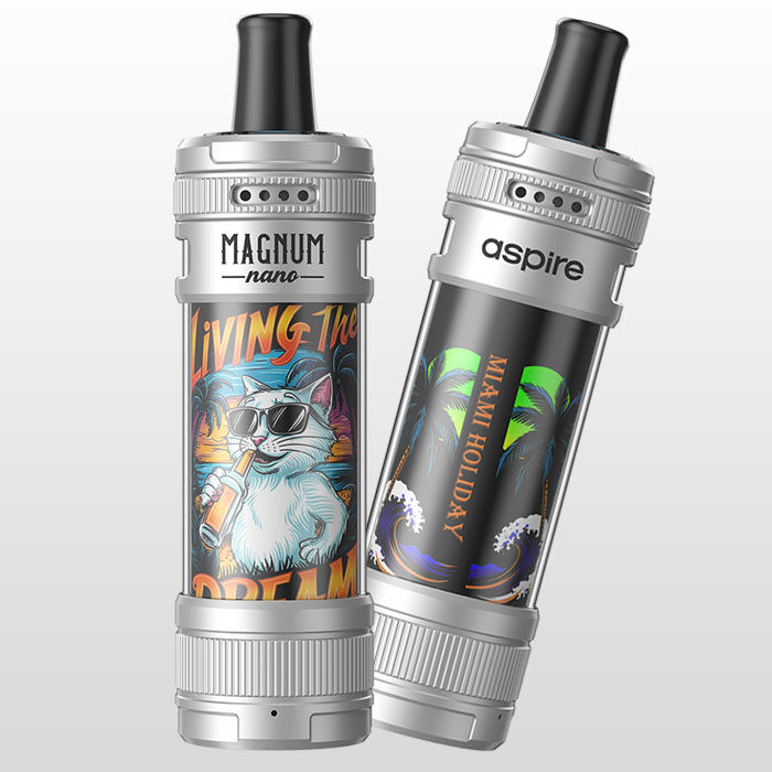 E-Zigaretten Set ASPIRE Magnum Nano 6ml Silber & Miami Holiday