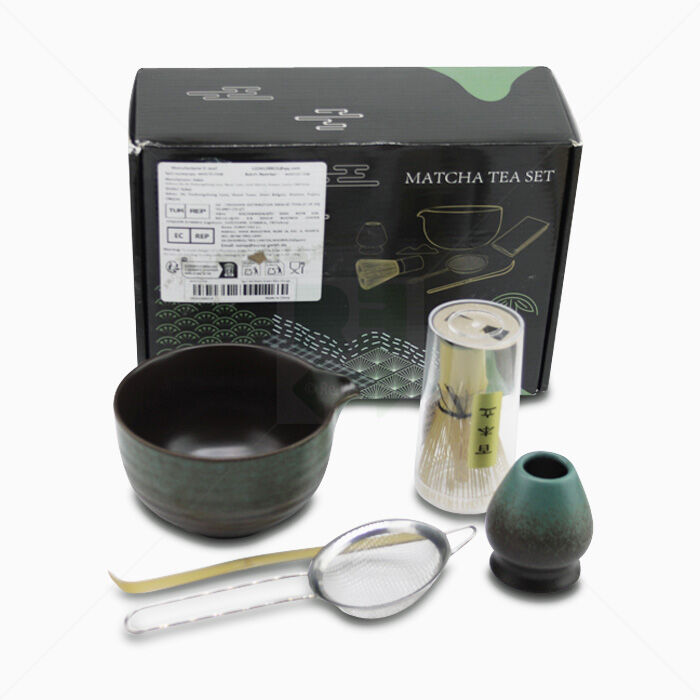 Matcha Tea Set 5 teilig braun/grün